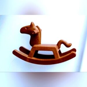 Vintage 1981 Playmobil Brown Rocking Horse